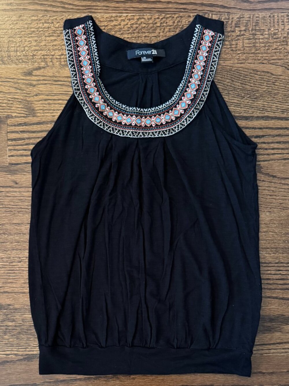 Forever 21 Bohemian Bubble-Hem Tank | Size L